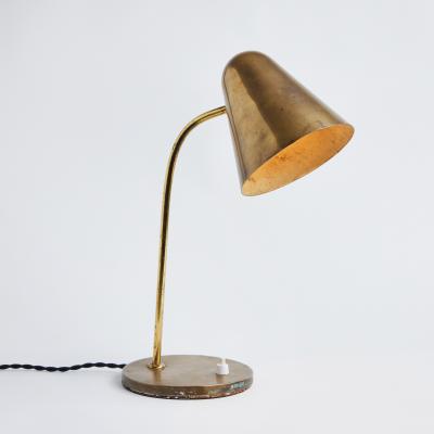 Jacques Biny 1950s Brass Table Lamp Attributed to Jacques Biny