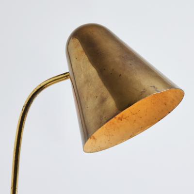 Jacques Biny 1950s Brass Table Lamp Attributed to Jacques Biny