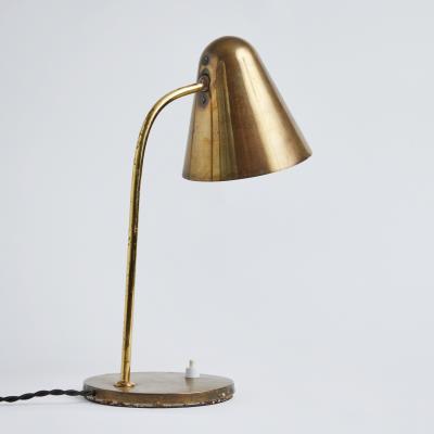 Jacques Biny 1950s Brass Table Lamp Attributed to Jacques Biny