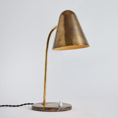 Jacques Biny 1950s Brass Table Lamp Attributed to Jacques Biny