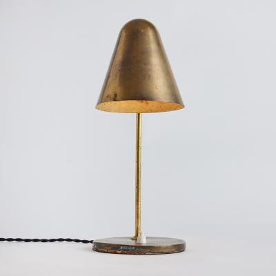 Jacques Biny 1950s Brass Table Lamp Attributed to Jacques Biny