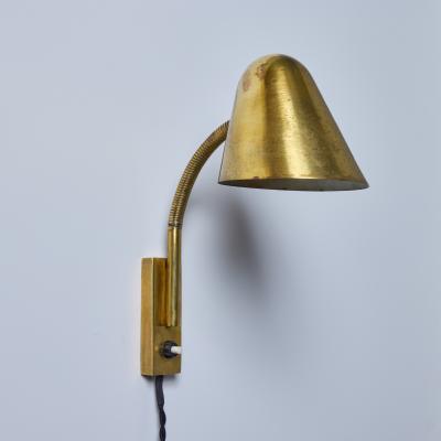 Jacques Biny 1950s Jacques Biny Brass Articulating Wall Lamp