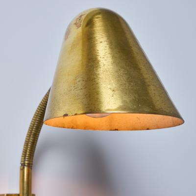 Jacques Biny 1950s Jacques Biny Brass Articulating Wall Lamp