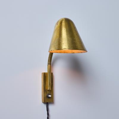 Jacques Biny 1950s Jacques Biny Brass Articulating Wall Lamp