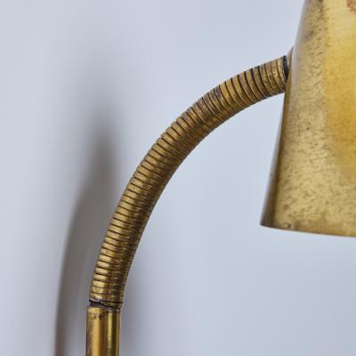 Jacques Biny 1950s Jacques Biny Brass Articulating Wall Lamp