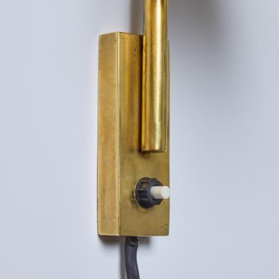 Jacques Biny 1950s Jacques Biny Brass Articulating Wall Lamp