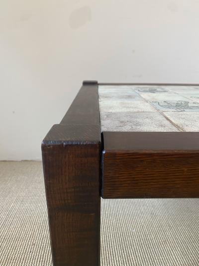 Jacques Blin CERAMIC TILE AND WOOD TABLE