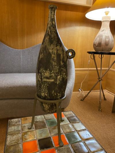 Jacques Blin Ceramic Vase Amphora France 1950s