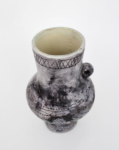 Jacques Blin Jacques Blin Light Gray to Light Lavender French Ceramic Vase circa 1960