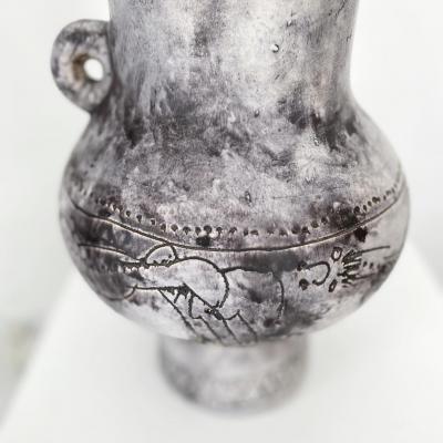 Jacques Blin Jacques Blin Light Gray to Light Lavender French Ceramic Vase circa 1960