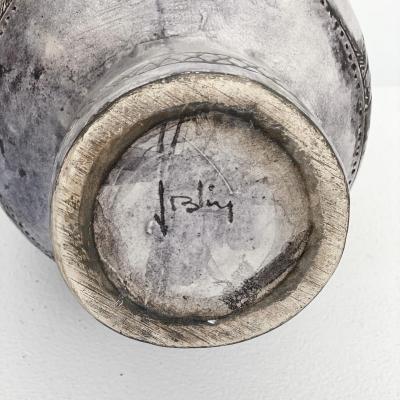 Jacques Blin Jacques Blin Light Gray to Light Lavender French Ceramic Vase circa 1960