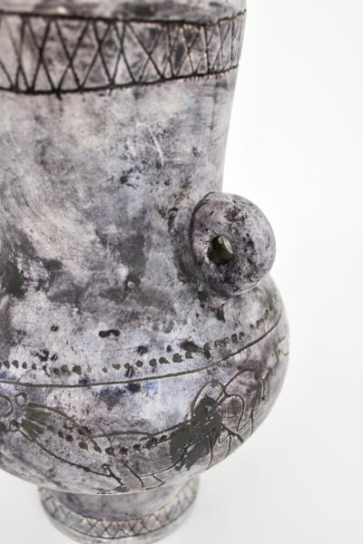 Jacques Blin Jacques Blin Light Gray to Light Lavender French Ceramic Vase circa 1960