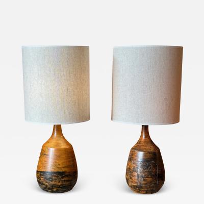 Jacques Blin Pair of Ceramic table lamp by Jacques Blin France 1960s