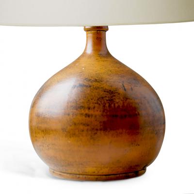 Jacques Blin Table Lamp in Textured Orange Carmel Tones by Jacques Blin