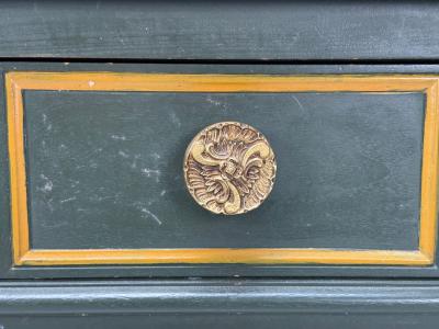 Jacques Bodart Louis XVI Style Green Painted Commode USA 1960s