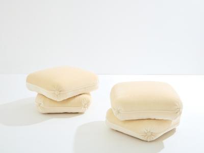 Jacques Charpentier Jacques Charpentier for Maison Jansen pair of ottomans mohair velvet 1970s