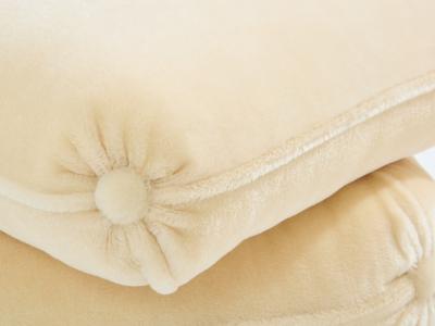 Jacques Charpentier Jacques Charpentier for Maison Jansen pair of ottomans mohair velvet 1970s