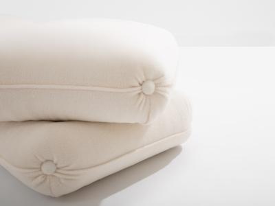 Jacques Charpentier Jacques Charpentier for Maison Jansen pair of ottomans white alpaca 1970s