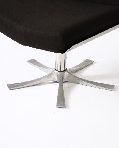 Jacques Charpentier Steel and Cashmere Side Lounge Chair by Jacques Charpentier France c 1970