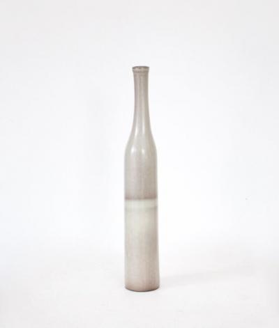 Jacques Dani Ruelland Jacques and Dani Ruelland French Ceramic Bottle in Gray to Lavender Bottle