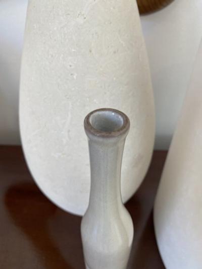Jacques Dani Ruelland Jacques and Dani Ruelland French Ceramic Bottle in Gray to Lavender Bottle