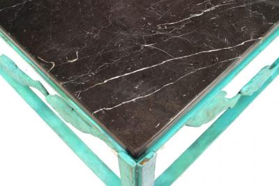 Jacques Dufresne French Modern Design Verdigris Bronze Coffee Table