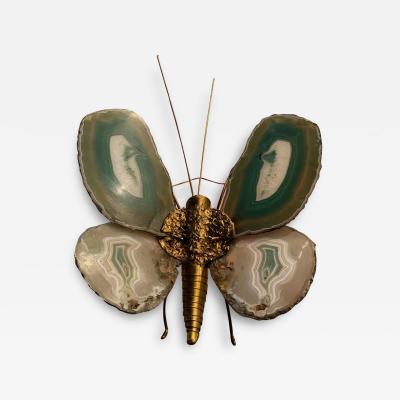 Jacques Duval Brasseur 1970 Butterfly Wall Lamp in Bronze or Brass Duval Brasseur or Isabelle Faure