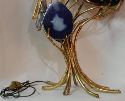 Jacques Duval Brasseur 1970 Enlightening Clock with Parrot Fernandez or Duval Brasseur for Honore