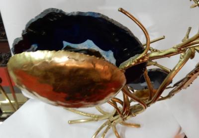 Jacques Duval Brasseur 1970 Enlightening Clock with Parrot Fernandez or Duval Brasseur for Honore