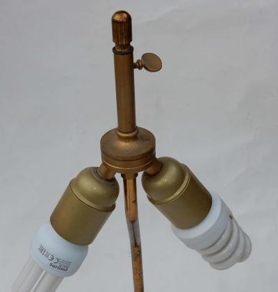 Jacques Duval Brasseur 1970 Gilt Bronze Horse Head Decor Lamp in the Style of Duval Brasseur Unsigned