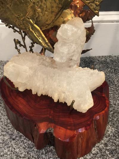 Jacques Duval Brasseur Quartz Crystal Fish Sculpture in the manner of Jacques Duval Brasseur