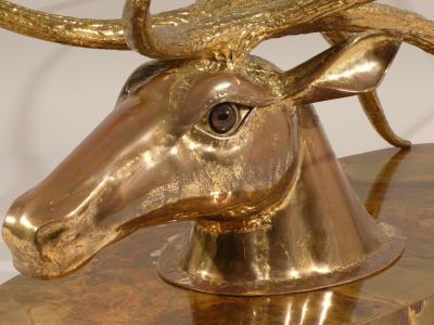 Jacques Duval Brasseur Very Rare Deer Coffee Table