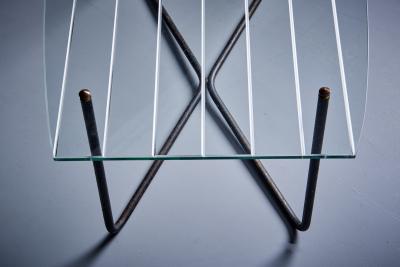 Jacques Hitier Jacques Hitier Coffee Table in Glass and Iron France 1950s
