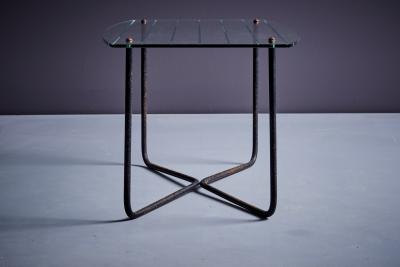 Jacques Hitier Jacques Hitier Coffee Table in Glass and Iron France 1950s