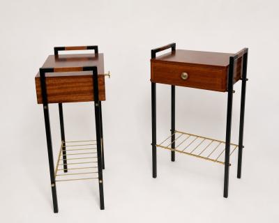 Jacques Hitier Pair of bedside tables attributed to Jacques Hitier France circa 1950