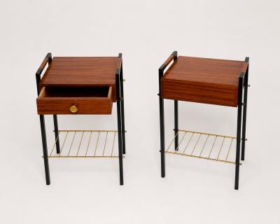 Jacques Hitier Pair of bedside tables attributed to Jacques Hitier France circa 1950