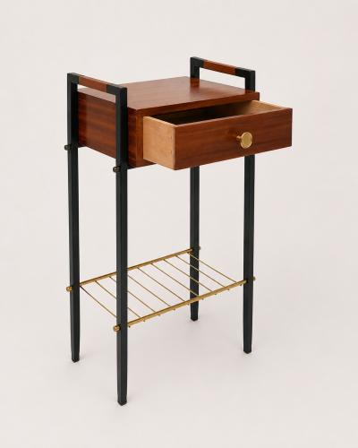 Jacques Hitier Pair of bedside tables attributed to Jacques Hitier France circa 1950