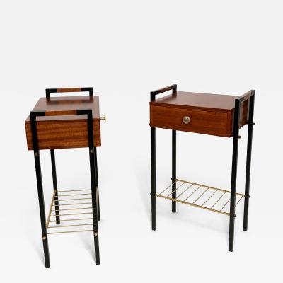 Jacques Hitier Pair of bedside tables attributed to Jacques Hitier France circa 1950