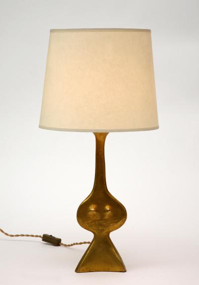 Jacques Jarrige Adam Eve Gold Plated Lamps by Jacques Jarrige