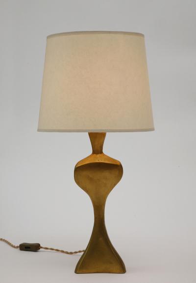 Jacques Jarrige Adam Eve Gold Plated Lamps by Jacques Jarrige