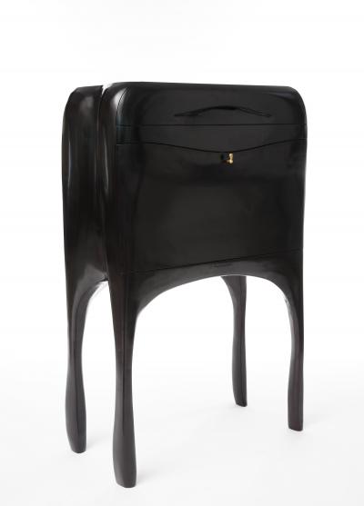 Jacques Jarrige Drop Leaf Cabinet Sculpted by Jacques Jarrige