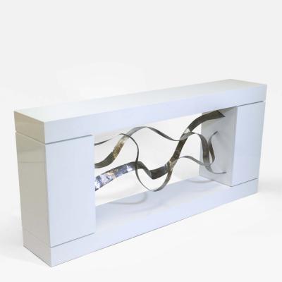 Jacques Jarrige Exceptional Console Sculpture and Cabinet by Jacques Jarrige
