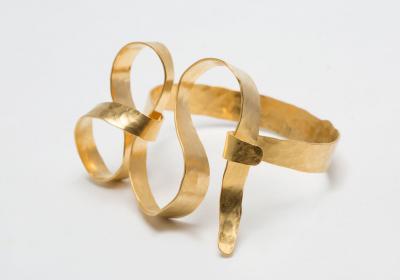 Jacques Jarrige Gold Plated Bracelet by Jacques Jarrige Meanders 