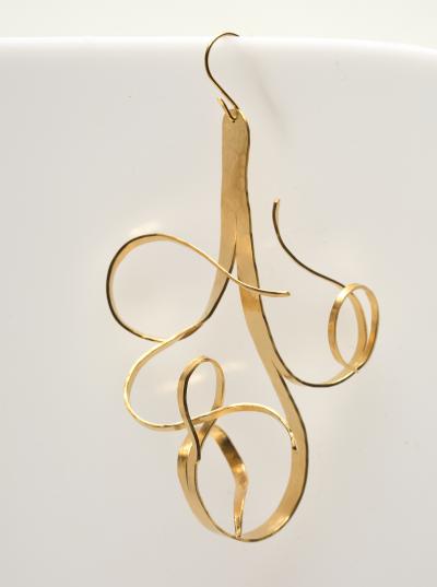 Jacques Jarrige Gold Plated Earrings by Sculptor Jacques Jarrige Fiori