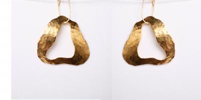 Jacques Jarrige Gold plated Earrings Cloud by Jacques Jarrige