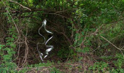 Jacques Jarrige Hanging Sculpture in hand hammered aluminum by Jacques Jarrige Waves 