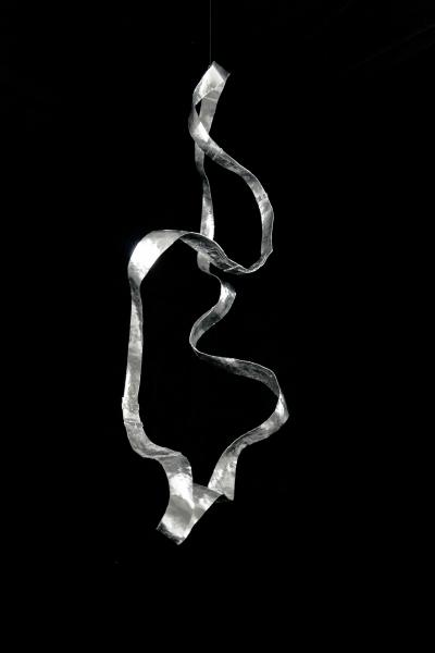 Jacques Jarrige Hanging Sculpture in hand hammered aluminum by Jacques Jarrige Waves 