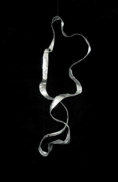 Jacques Jarrige Hanging Sculpture in hand hammered aluminum by Jacques Jarrige Waves 