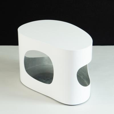 Jacques Jarrige Lacquered white Side Table or Coffee table Cloud by Jacques Jarrige