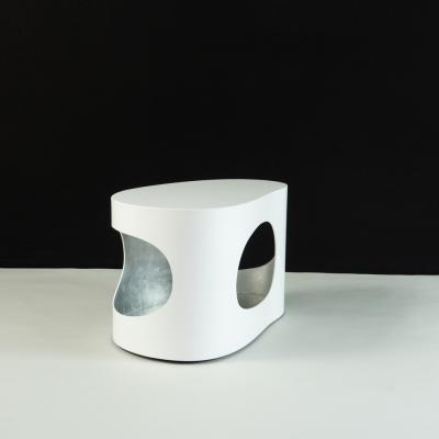 Jacques Jarrige Lacquered white Side Table or Coffee table Cloud by Jacques Jarrige